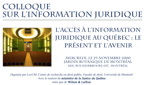 L'accès à l'information juridique au Québec : le présent et l'avenir